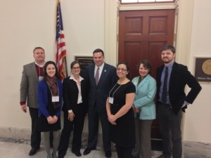 Members of the the North Carolina Delegation from University of North Carolina Greensboro during Advocacy Week 2013, pictured here with Representative Richard Hudson. Photo: Preservation Action