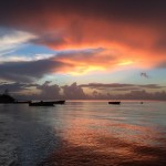 Fishermen re-located after the construction of the port now anchor their boats on the edge of town. Photograph: V. Camille Westmont