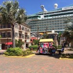 The cruise ship and re-created central square.  Photograph: V. Camille Westmont 