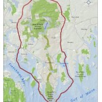 Schoodic2Schoodic Map Conserved Areas in Green Map: Martie Crone/Bob DeForrest