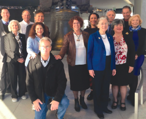 Advisory Board meeting at Independence National Historical Park, November 2016. Left to right: Stephen Pitti, Judy Burke, Paul Bardacke, Milton Chen, Lenore Blitz, Loran Fraser, Margaret Wheatley, Carolyn Finney, Rita Colwell, Jonathan Jarvis, Belinda Faustinos, Tony Knowles, Gretchen Long. Missing from photo: Linda Bilmes. Photo courtesy of Margaret Wheatley.